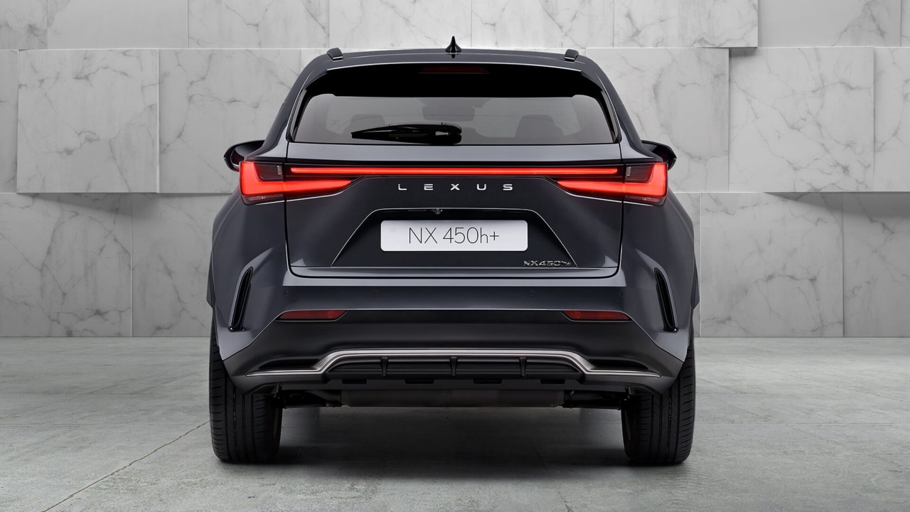 Rear view of the Lexus NX 450h+