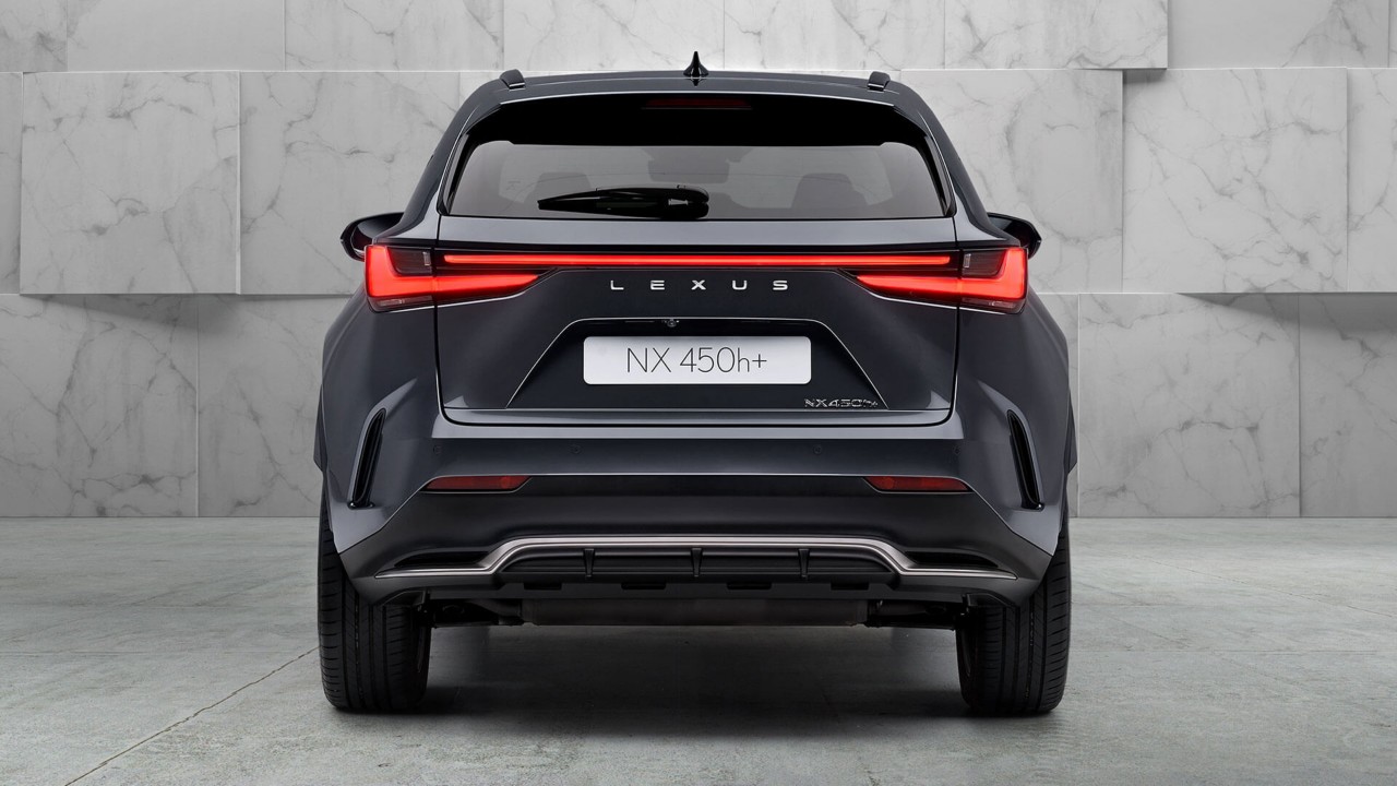 Rear view of a Lexus NX 450h+