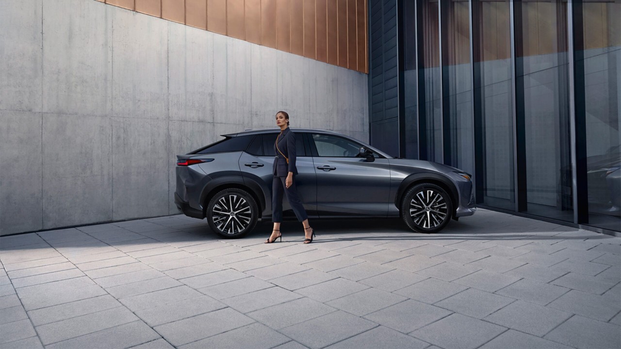 Lexus on driveway